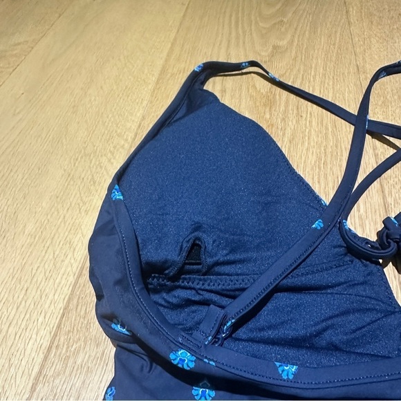 SEAFOLLY  SUNFLOWER BLUE V NECK SWIMSUIT - Picture 9 of 13